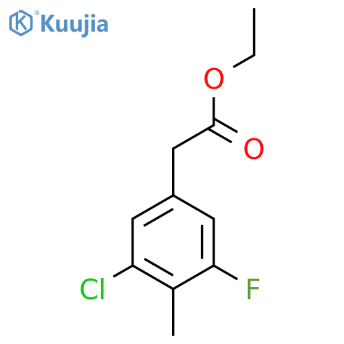 Ethyl 3-chloro-5-fluoro-4-methylphenylacetate structure