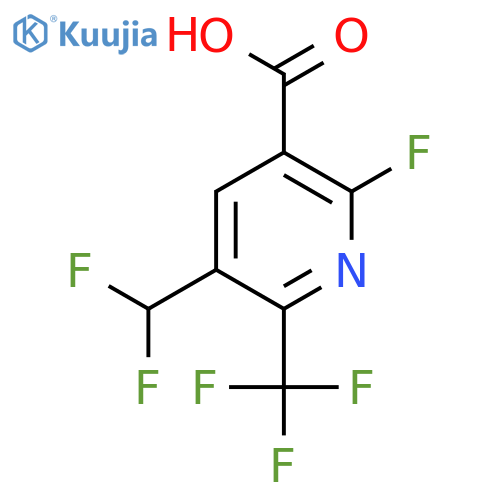 3-(Difluoromethyl)-6-fluoro-2-(trifluoromethyl)pyridine-5-carboxylic acid structure