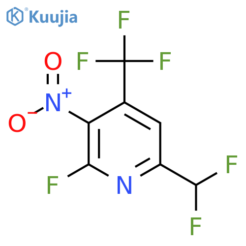6-(Difluoromethyl)-2-fluoro-3-nitro-4-(trifluoromethyl)pyridine structure