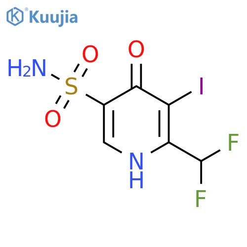 2-(Difluoromethyl)-4-hydroxy-3-iodopyridine-5-sulfonamide structure