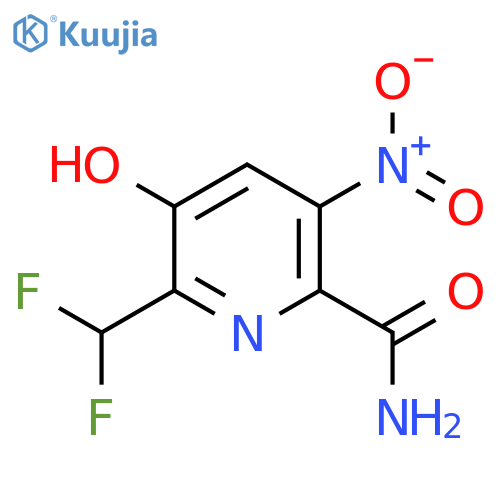 2-(Difluoromethyl)-3-hydroxy-5-nitropyridine-6-carboxamide structure