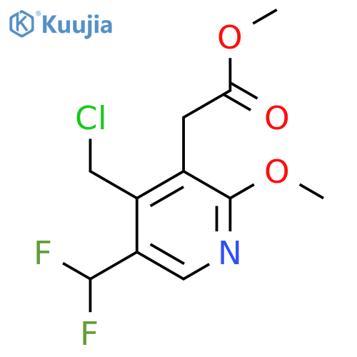 Methyl 4-(chloromethyl)-5-(difluoromethyl)-2-methoxypyridine-3-acetate structure