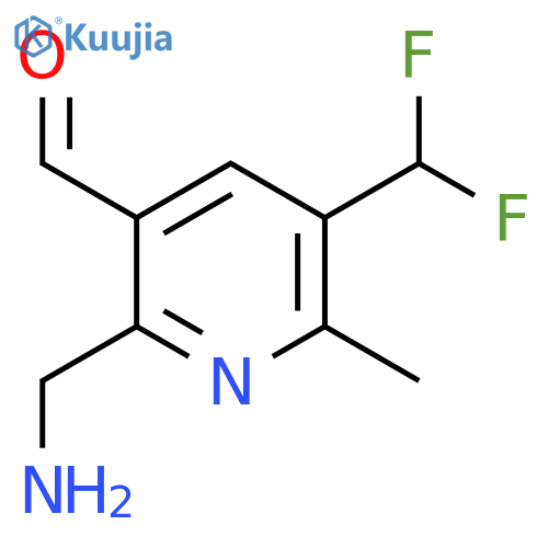 2-(Aminomethyl)-5-(difluoromethyl)-6-methylpyridine-3-carboxaldehyde structure