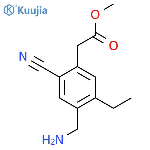 Methyl 4-aminomethyl-2-cyano-5-ethylphenylacetate structure