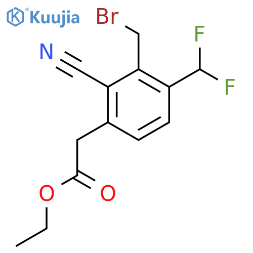 Ethyl 3-bromomethyl-2-cyano-4-(difluoromethyl)phenylacetate structure