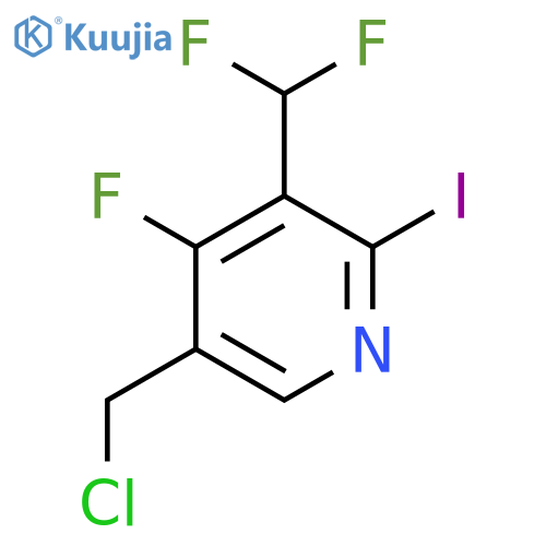 5-(Chloromethyl)-3-(difluoromethyl)-4-fluoro-2-iodopyridine structure
