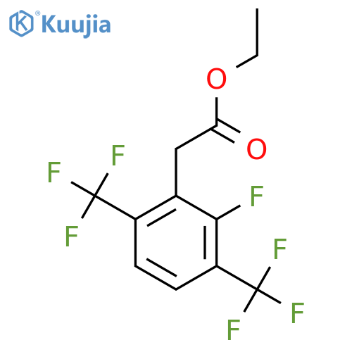 Ethyl 3,6-bis(trifluoromethyl)-2-fluorophenylacetate structure