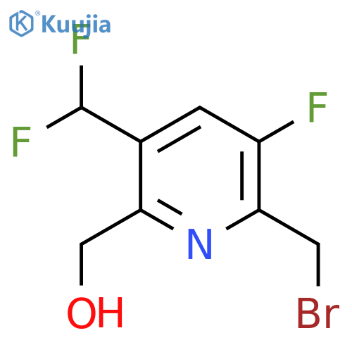 2-(Bromomethyl)-5-(difluoromethyl)-3-fluoropyridine-6-methanol structure