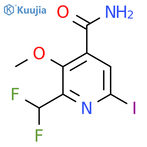 2-(Difluoromethyl)-6-iodo-3-methoxypyridine-4-carboxamide structure