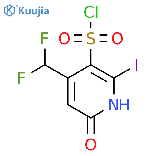 4-(Difluoromethyl)-6-hydroxy-2-iodopyridine-3-sulfonyl chloride structure