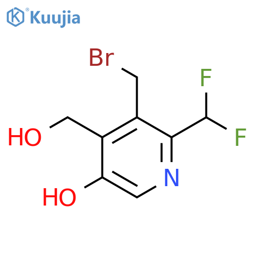 3-(Bromomethyl)-2-(difluoromethyl)-5-hydroxypyridine-4-methanol structure