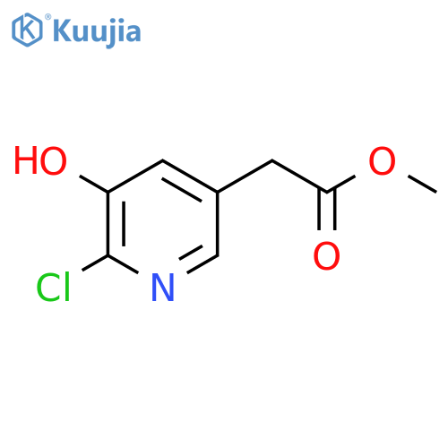 Methyl 2-chloro-3-hydroxypyridine-5-acetate structure