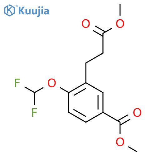 Methyl 4-(difluoromethoxy)-3-(3-methoxy-3-oxopropyl)benzoate structure