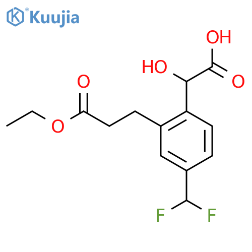 4-(Difluoromethyl)-2-(3-ethoxy-3-oxopropyl)mandelic acid structure