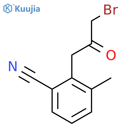 2-(3-Bromo-2-oxopropyl)-3-methylbenzonitrile structure