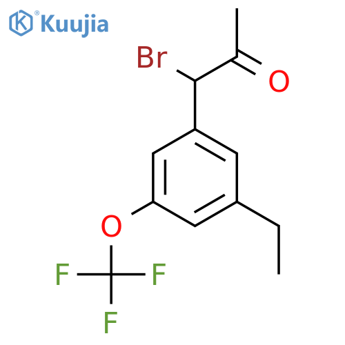 1-Bromo-1-(3-ethyl-5-(trifluoromethoxy)phenyl)propan-2-one structure