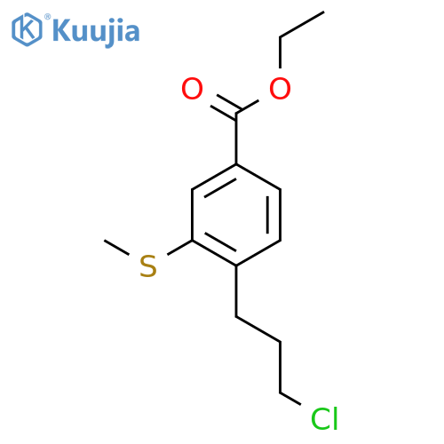 Ethyl 4-(3-chloropropyl)-3-(methylthio)benzoate structure