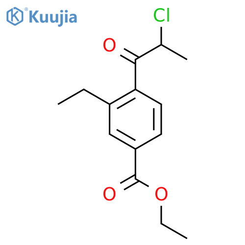 Ethyl 4-(2-chloropropanoyl)-3-ethylbenzoate structure