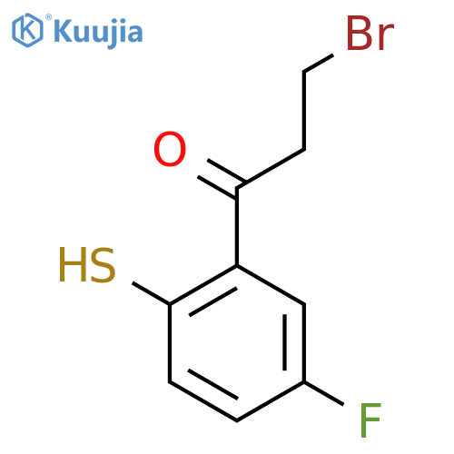 3-Bromo-1-(5-fluoro-2-mercaptophenyl)propan-1-one structure