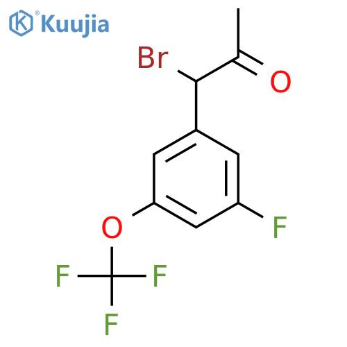 1-Bromo-1-(3-fluoro-5-(trifluoromethoxy)phenyl)propan-2-one structure