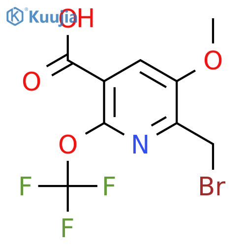 2-(Bromomethyl)-3-methoxy-6-(trifluoromethoxy)pyridine-5-carboxylic acid structure