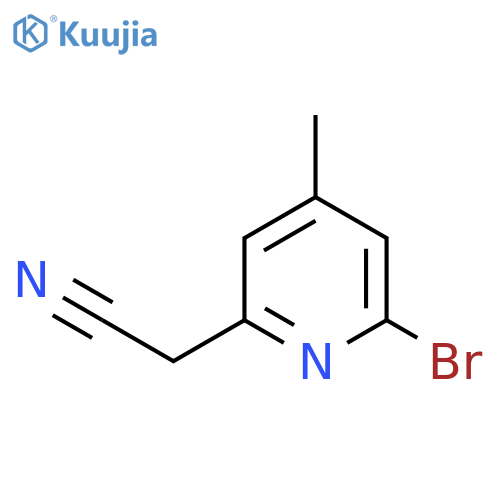 2-Bromo-4-methylpyridine-6-acetonitrile structure