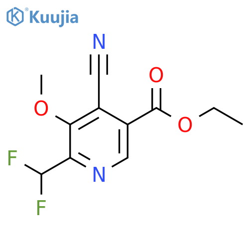 Ethyl 4-cyano-2-(difluoromethyl)-3-methoxypyridine-5-carboxylate structure