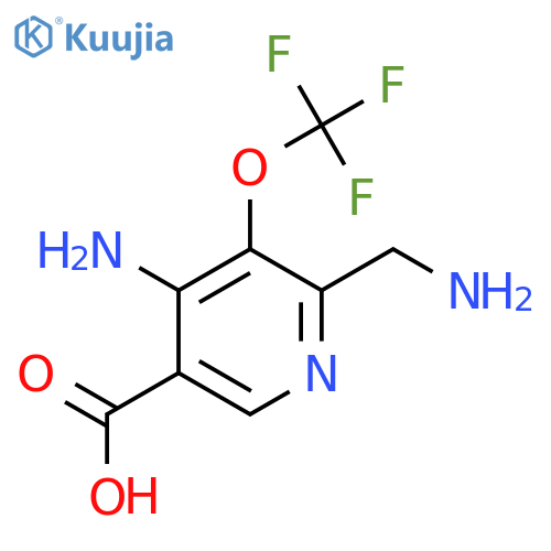 4-Amino-2-(aminomethyl)-3-(trifluoromethoxy)pyridine-5-carboxylic acid structure