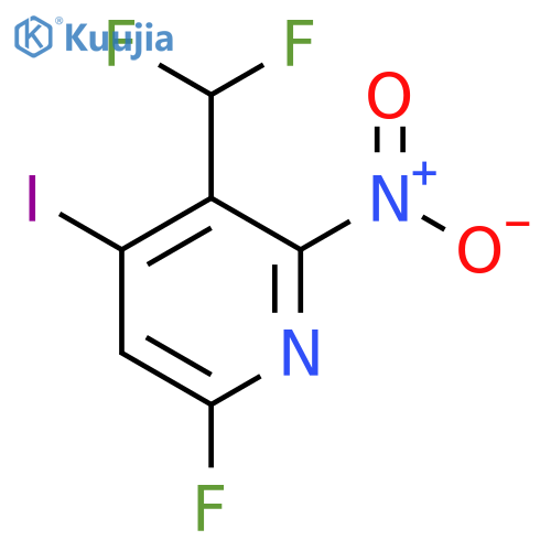 3-(Difluoromethyl)-6-fluoro-4-iodo-2-nitropyridine structure