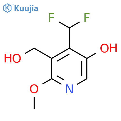 4-(Difluoromethyl)-5-hydroxy-2-methoxypyridine-3-methanol structure