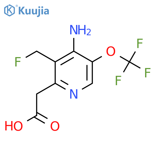4-Amino-3-(fluoromethyl)-5-(trifluoromethoxy)pyridine-2-acetic acid structure