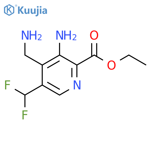 Ethyl 3-amino-4-(aminomethyl)-5-(difluoromethyl)pyridine-2-carboxylate structure