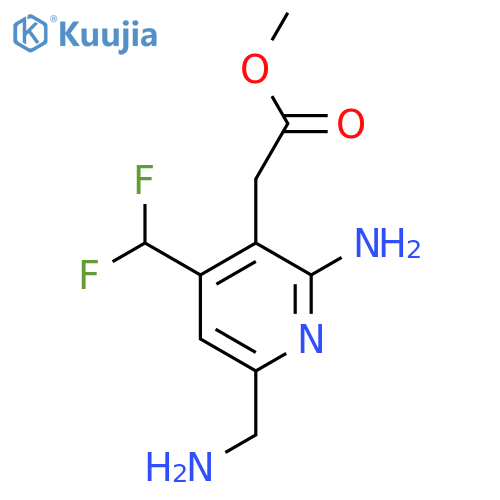 Methyl 2-amino-6-(aminomethyl)-4-(difluoromethyl)pyridine-3-acetate structure