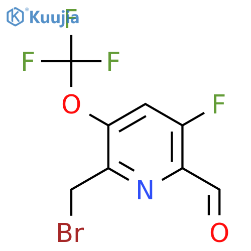 2-(Bromomethyl)-5-fluoro-3-(trifluoromethoxy)pyridine-6-carboxaldehyde structure