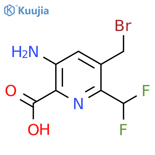 3-Amino-5-(bromomethyl)-6-(difluoromethyl)pyridine-2-carboxylic acid structure