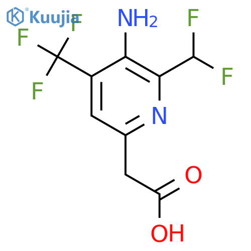 3-Amino-2-(difluoromethyl)-4-(trifluoromethyl)pyridine-6-acetic acid structure