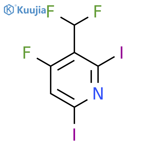 3-(Difluoromethyl)-2,6-diiodo-4-fluoropyridine structure