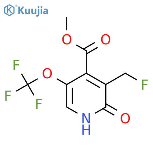Methyl 3-(fluoromethyl)-2-hydroxy-5-(trifluoromethoxy)pyridine-4-carboxylate structure