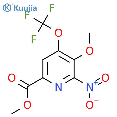 Methyl 3-methoxy-2-nitro-4-(trifluoromethoxy)pyridine-6-carboxylate structure