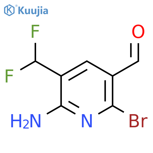 2-Amino-6-bromo-3-(difluoromethyl)pyridine-5-carboxaldehyde structure