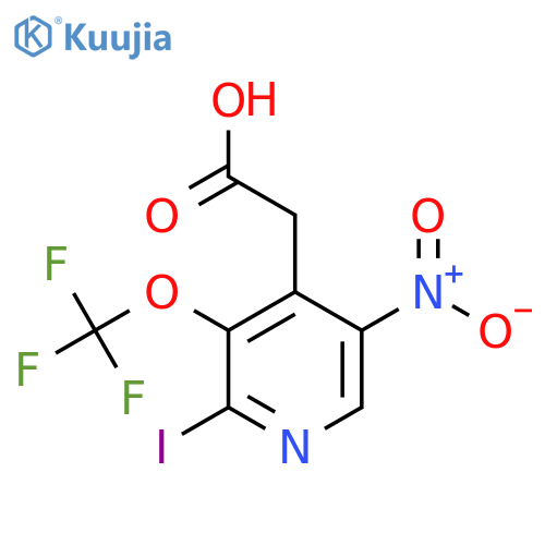 2-Iodo-5-nitro-3-(trifluoromethoxy)pyridine-4-acetic acid structure