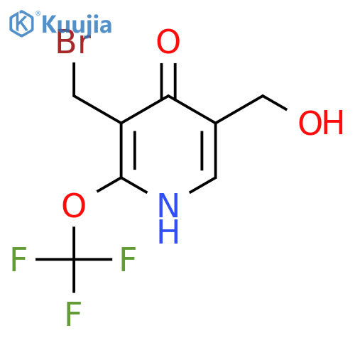 3-(Bromomethyl)-4-hydroxy-2-(trifluoromethoxy)pyridine-5-methanol structure
