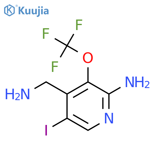 2-Amino-4-(aminomethyl)-5-iodo-3-(trifluoromethoxy)pyridine structure