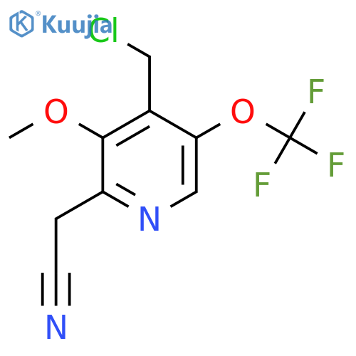 4-(Chloromethyl)-3-methoxy-5-(trifluoromethoxy)pyridine-2-acetonitrile structure
