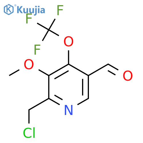 2-(Chloromethyl)-3-methoxy-4-(trifluoromethoxy)pyridine-5-carboxaldehyde structure