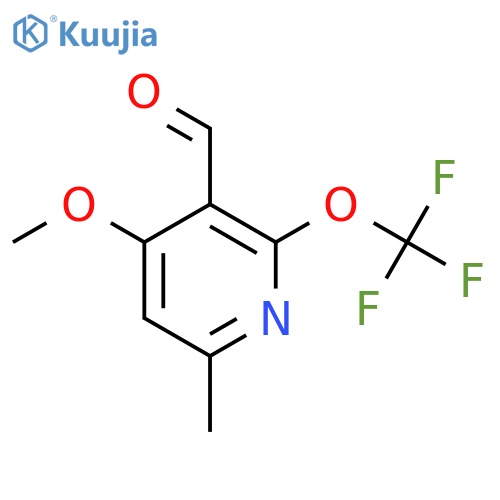 4-Methoxy-6-methyl-2-(trifluoromethoxy)pyridine-3-carboxaldehyde structure
