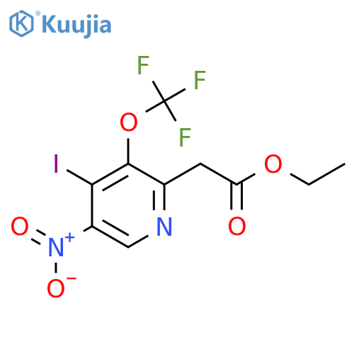 Ethyl 4-iodo-5-nitro-3-(trifluoromethoxy)pyridine-2-acetate structure