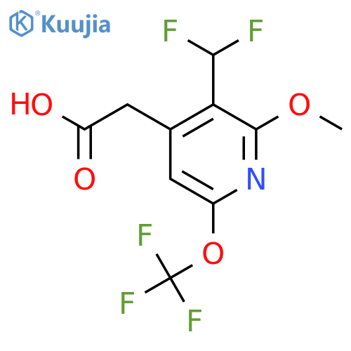 3-(Difluoromethyl)-2-methoxy-6-(trifluoromethoxy)pyridine-4-acetic acid structure