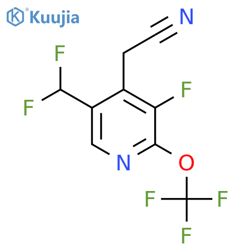 5-(Difluoromethyl)-3-fluoro-2-(trifluoromethoxy)pyridine-4-acetonitrile structure