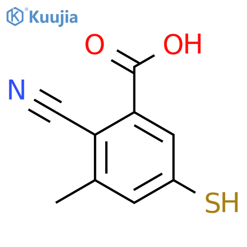 2-Cyano-5-mercapto-3-methylbenzoic acid structure